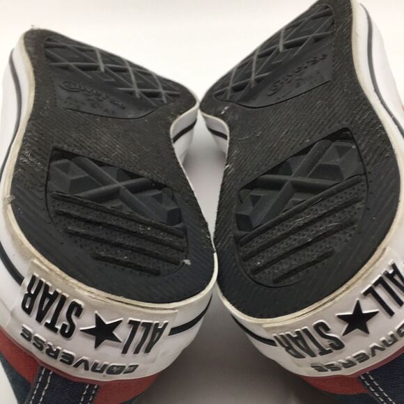 Men’s American Flag Patriotic Red White and Blue Converse Chucks Size 11.5 M - Picture 10 of 16